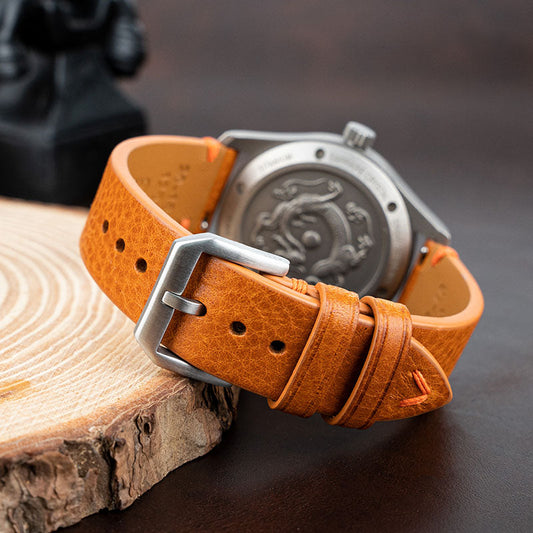 What types of watches are leather straps suitable for?