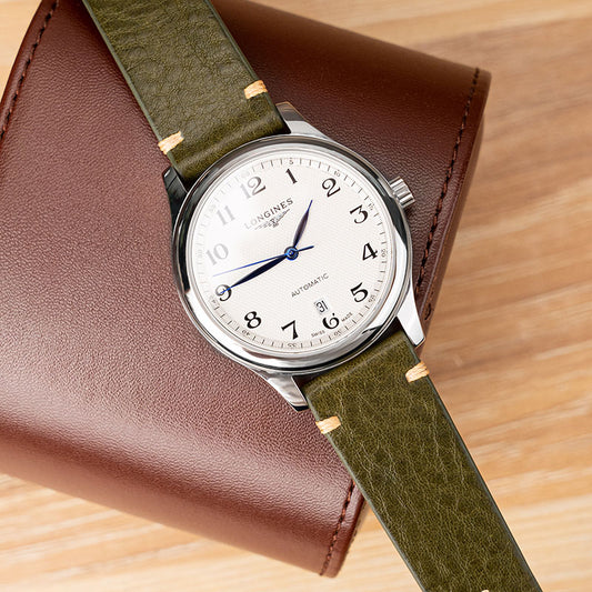 Vegetable Tanned Hand Made Stitching Genuine Leather Watch Strap